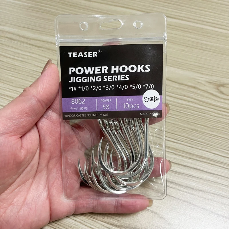 TEASER 8062 5X anzuelo de asistencia anzuelos de ojo anzuelo de pesca anzuelos circulares de púas anzuelos de pesca Jigging