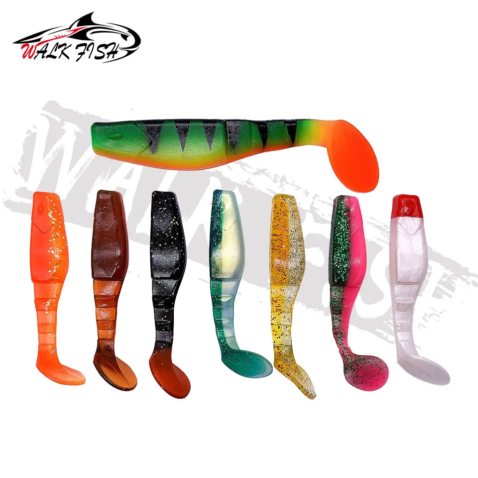 Walking Bait Walk Fish Sábalo 10cm – Vinilo doble color cola en T lubina - imagen 5