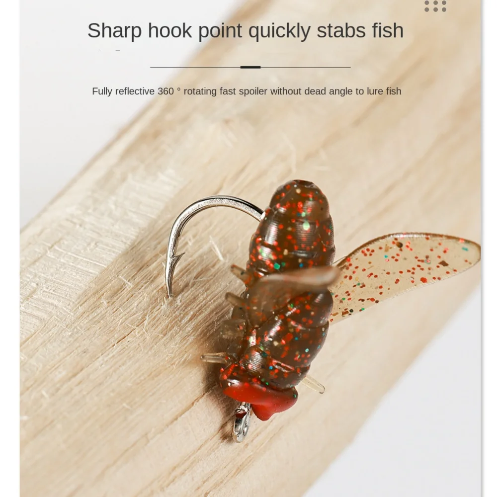 El punto de gancho fuertemente elaborado asegura la captura de peces precisa y efectiva