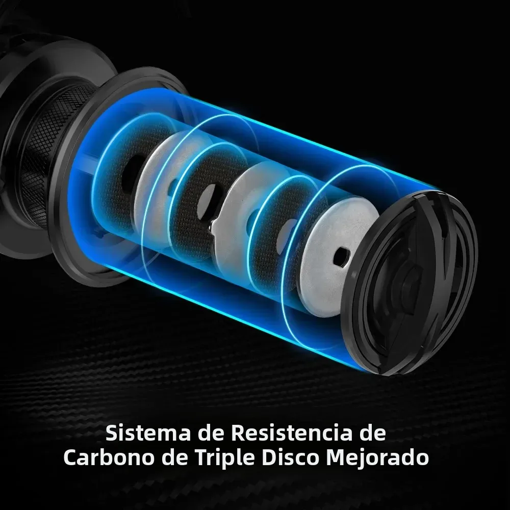 Carretes giratorios Piscifun Carbon X II arrastre máximo 10kg ultraligero 156g Rotor de peso 6,2:1/5,2:1 10 + 1 carretes de pesca con rodamientos blindados - imagen 4