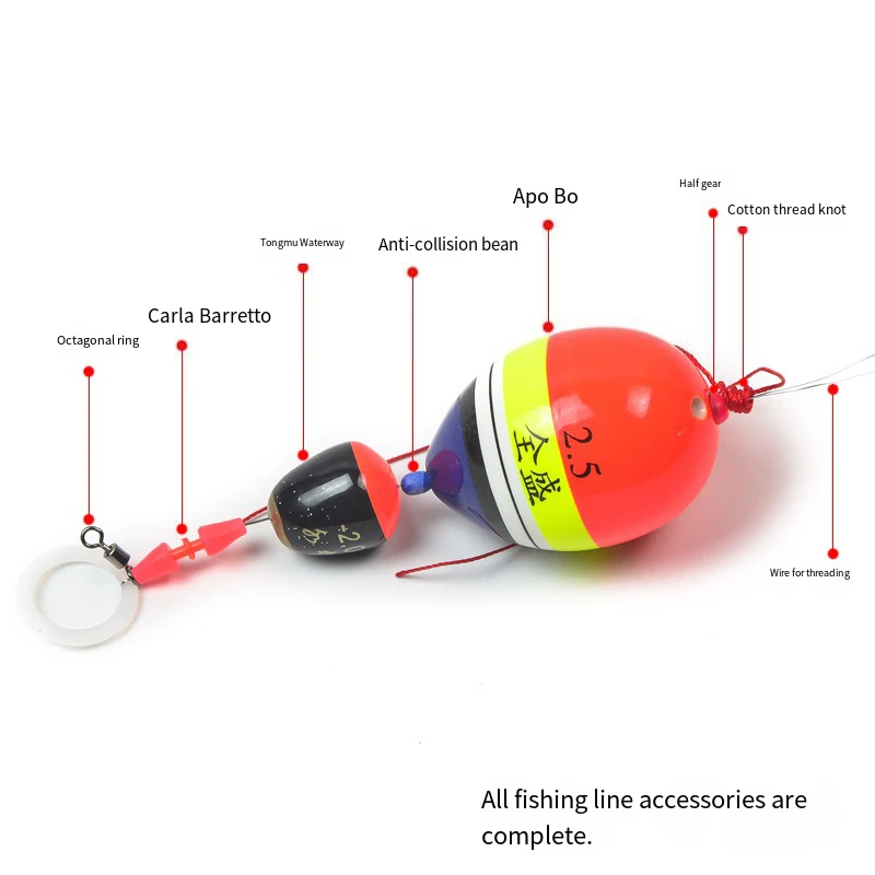 Flotador de barco ABS Ah, flotador de pesca al aire libre, línea de transferencia de flotador de pesca rocosa oceánica, accesorios de equipo de pesca 0,5-4,0 - imagen 3