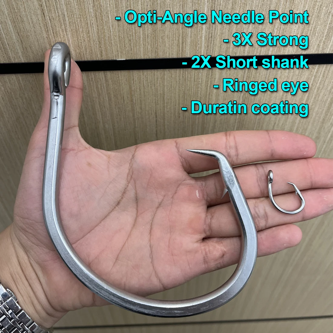FishTrip-anzuelo circular gigante de acero inoxidable, gancho de agua salada para grandes tiburones blancos y tigres gigantes, Mako's y Hammerhead, 6/0 ~ 20/0 - imagen 4
