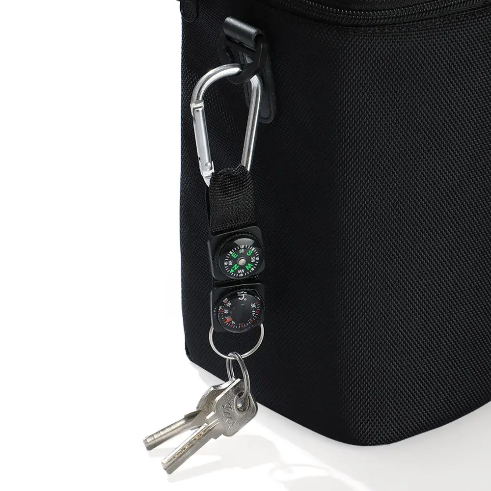 Llavero mosquetón W con brújula y termómetro – Mini para camping - imagen 2