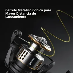 Carrete Huidiao All-Round de pesca – arrastre de aluminio resistente