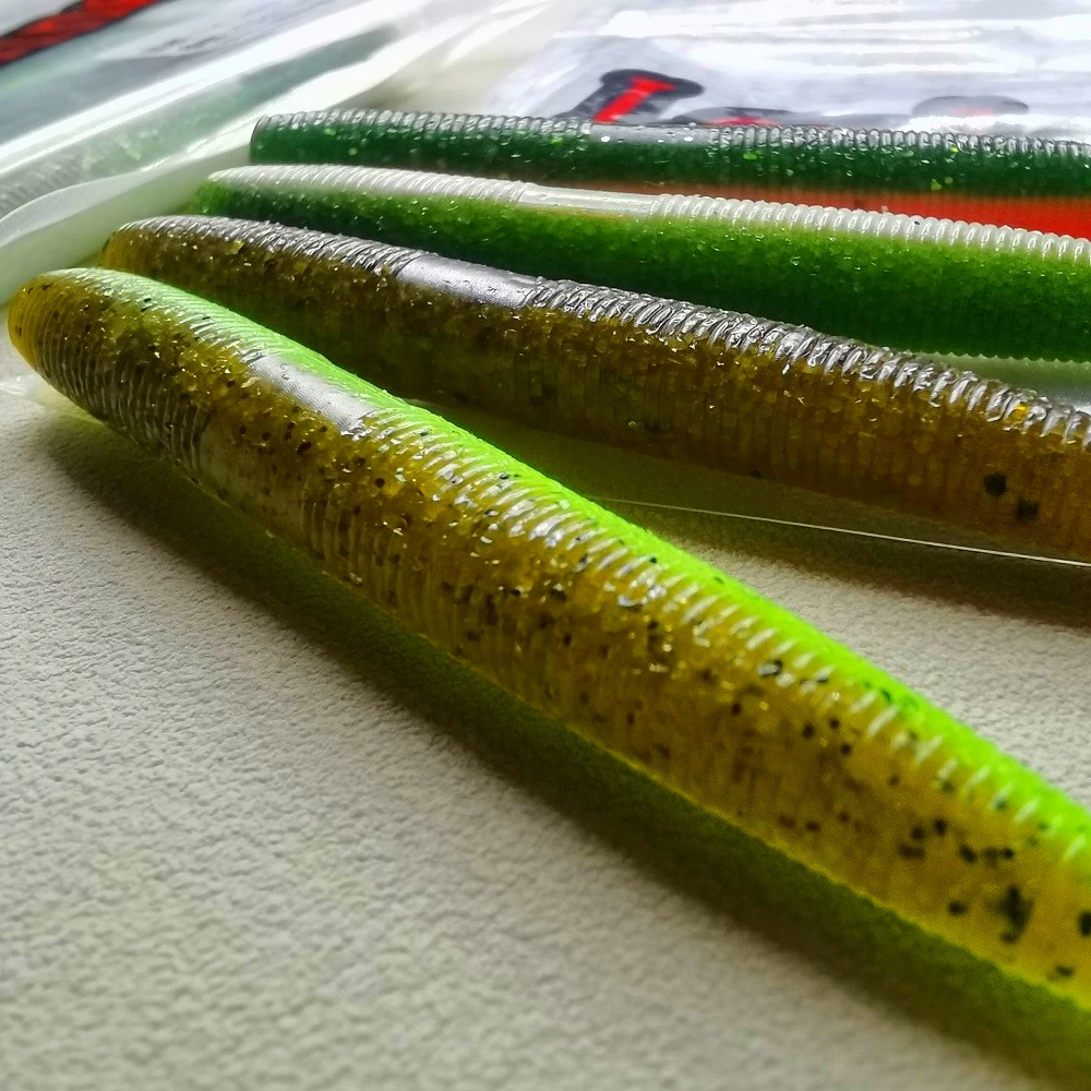 Señuelo no Yamamoto, cebo suave de alta gravedad específica, sin plomo, diseño de grasa, gusano, no Yamamoto, 3 pulgadas - imagen 2