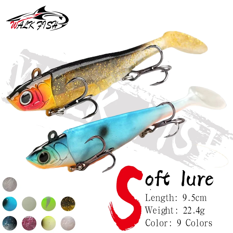 Señuelo cola en T Walk Fish – Cebo blando para lubina, lucio y trucha - imagen 4