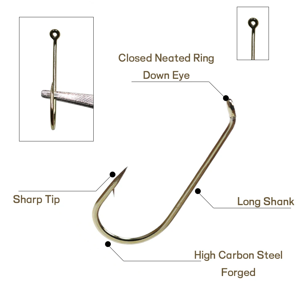 WIFREO 50/100 Uds anzuelos de pesca con mosca de vástago largo seco, húmedo, ninfa y camarones Caddis Pupa Streamer anzuelo para moscas atado de moscas anzuelo - imagen 4