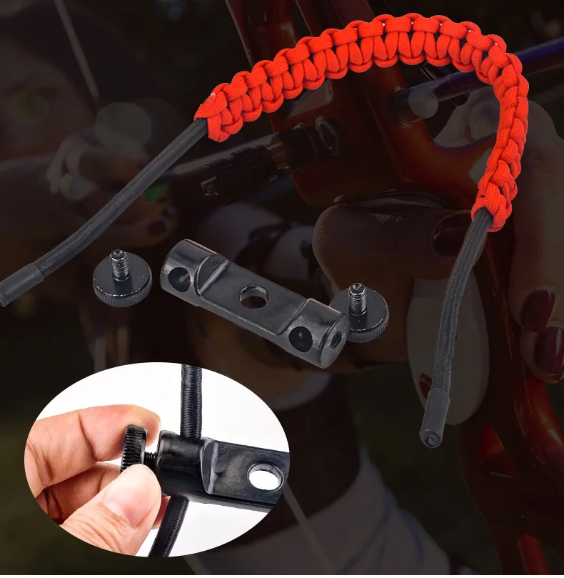 Accesorios de tiro con arco al aire libre trenzados del cordón de muñeca del arco compuesto - imagen 3