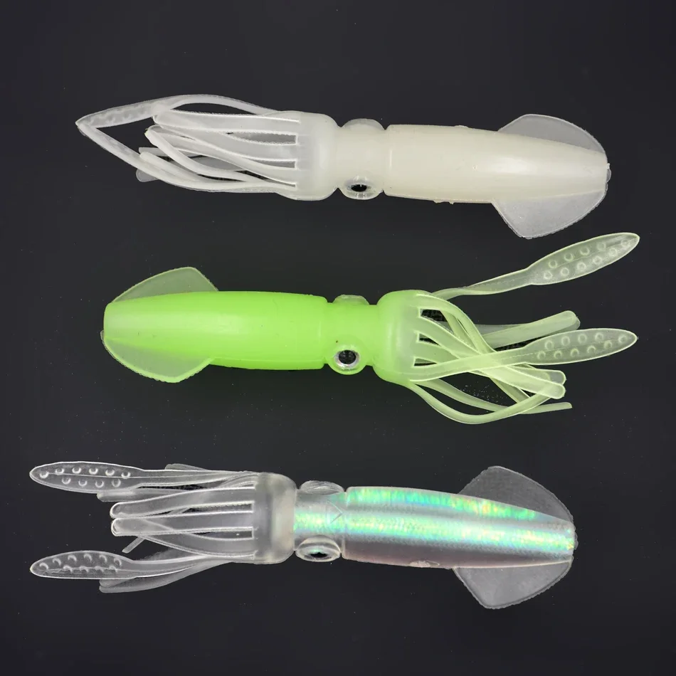 MNFT 1 Uds. Señuelo blando de pesca, Señuelos de Pesca de calamar, accesorios de señuelo de pesca de pulpo, cebo blando para Wobbler de mar - imagen 2