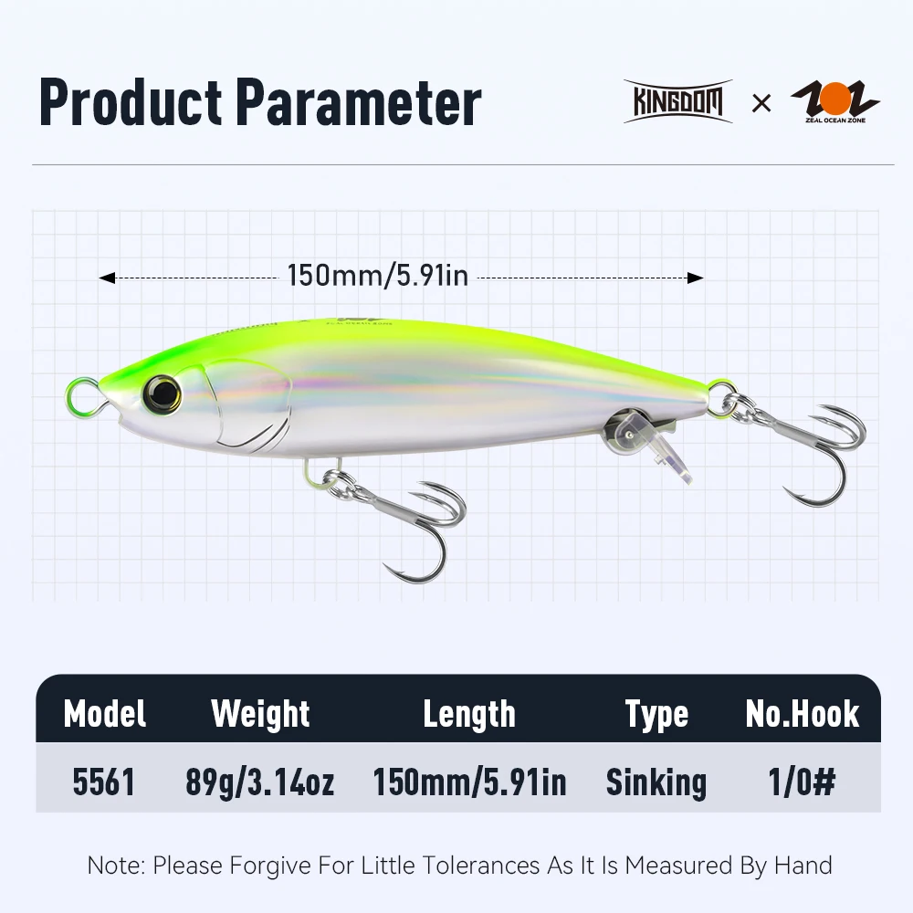 Kingdom Pencil Popper hundente 150mm – Largo alcance para pesca en mar - imagen 2