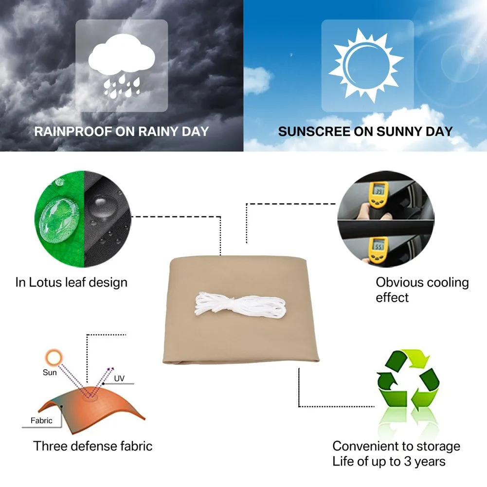 Toldo de vela triangular impermeable, refugio solar con bloqueo UV 98% para instalaciones y actividades al aire libre, toldo para patio trasero, tiendas de campaña - imagen 4