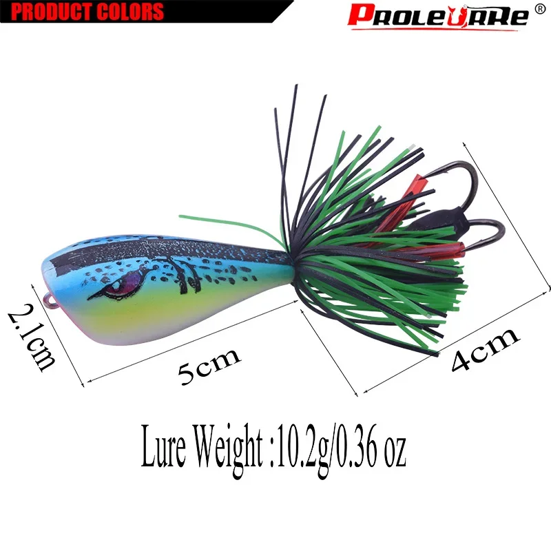 Señuelos de pesca de rana Popper, 9cm, 10g, cebo duro para lubina, señuelo con cabeza de serpiente, simulación de rana Topwater, aparejos de pesca de alta calidad, 1 ud. - imagen 3
