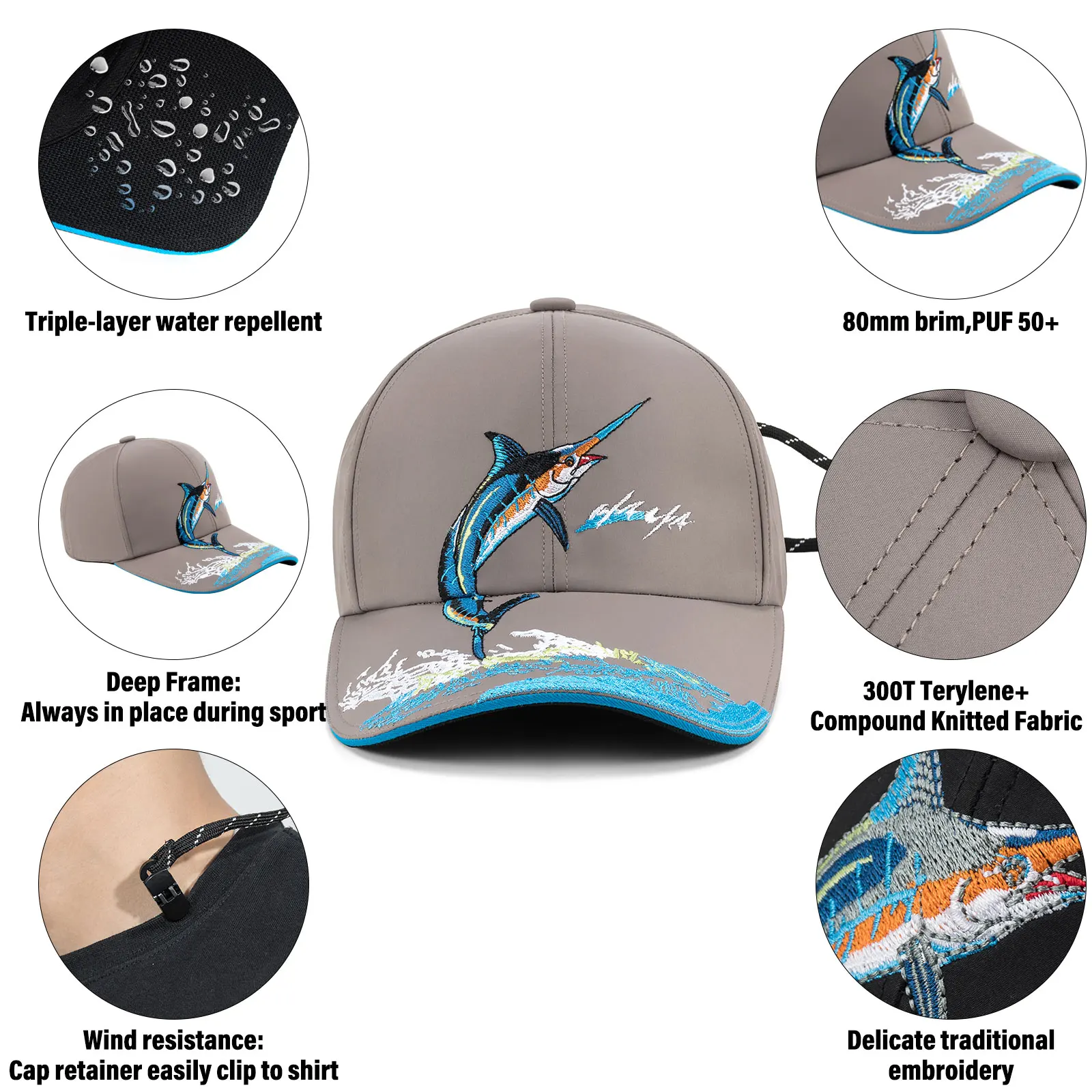 Sombrero de béisbol para hombre, gorra deportiva de algodón bordada, transpirable, ajustable, para exteriores, color negro y marrón, para verano - imagen 4