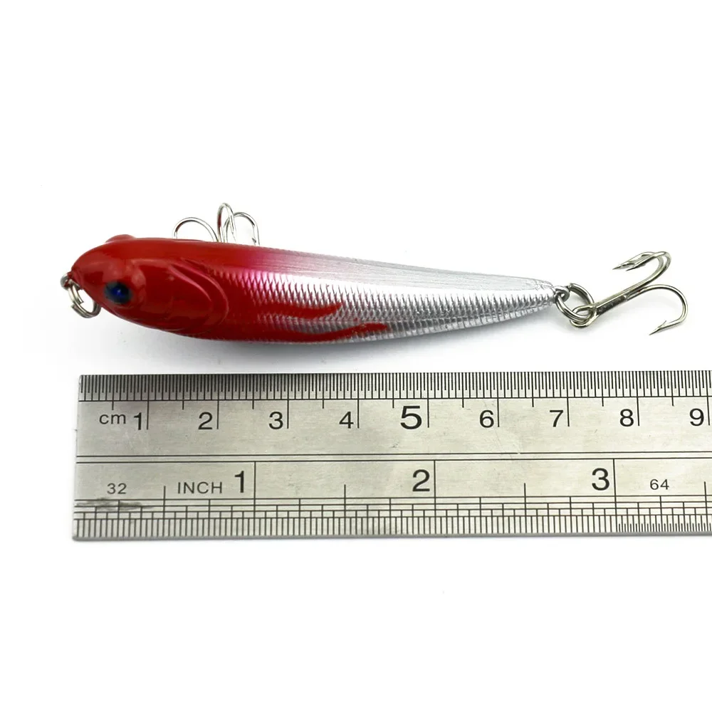 Señuelos de Pesca con lápiz Topwater, 70mm, 5,7g, para caminar al perro, Wobblers, cebos duros artificiales para lubina, trucha, equipo de Swimbait - imagen 3