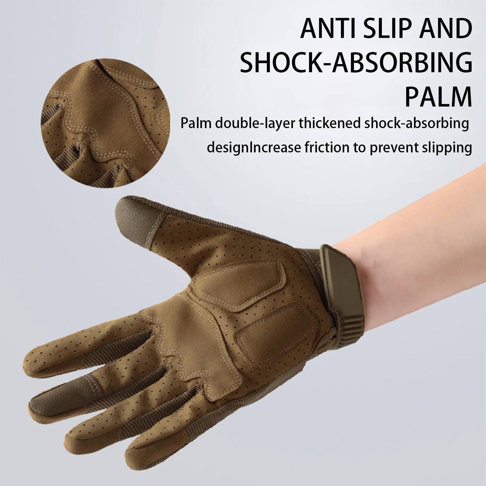 Guantes de pesca para hombre, guantes antideslizantes con pantalla táctil, guantes tácticos duraderos para exteriores, para pesca, Camping, ciclismo, supervivencia salvaje - imagen 3
