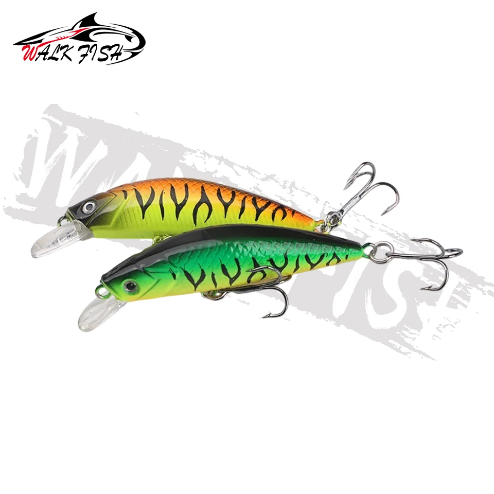 WALK FISH-señuelo de Pesca de pececillos, 1 piezas, 60mm, 6g, Jerkbait, plástico Artificial, Wobblers, cebos duros para trucha y lubina - imagen 2