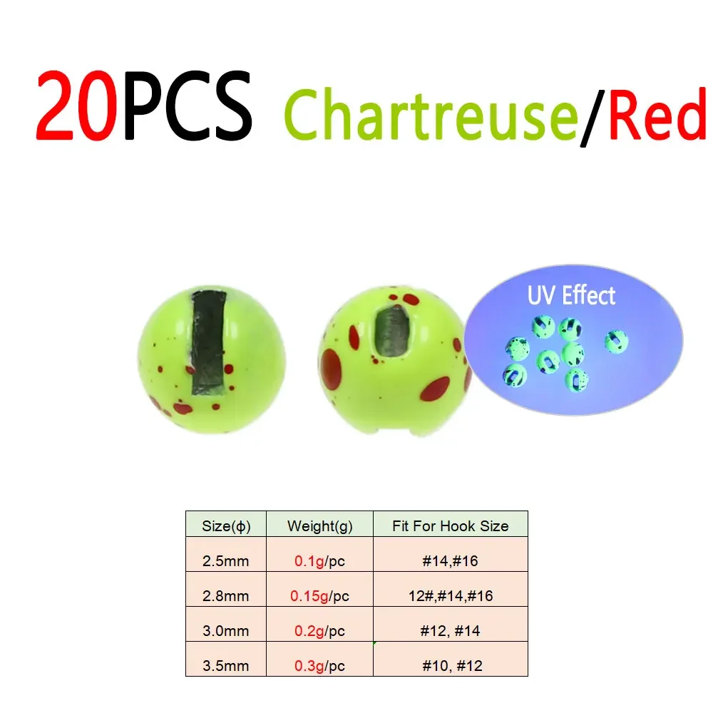 20pcs ChartreuseIRed