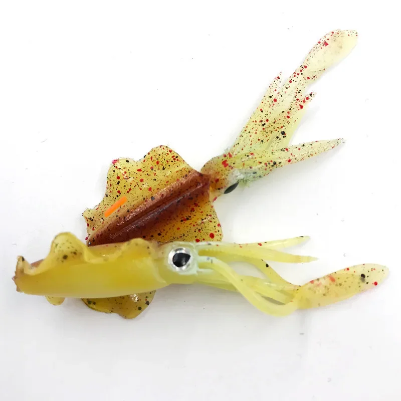 ALASICKA 1/4 Uds señuelo de pesca suave de calamar 2g 60mm plantilla de pulpo señuelo de silicona cebo Artificial luminoso Wobblers para Lucio trucha - imagen 4