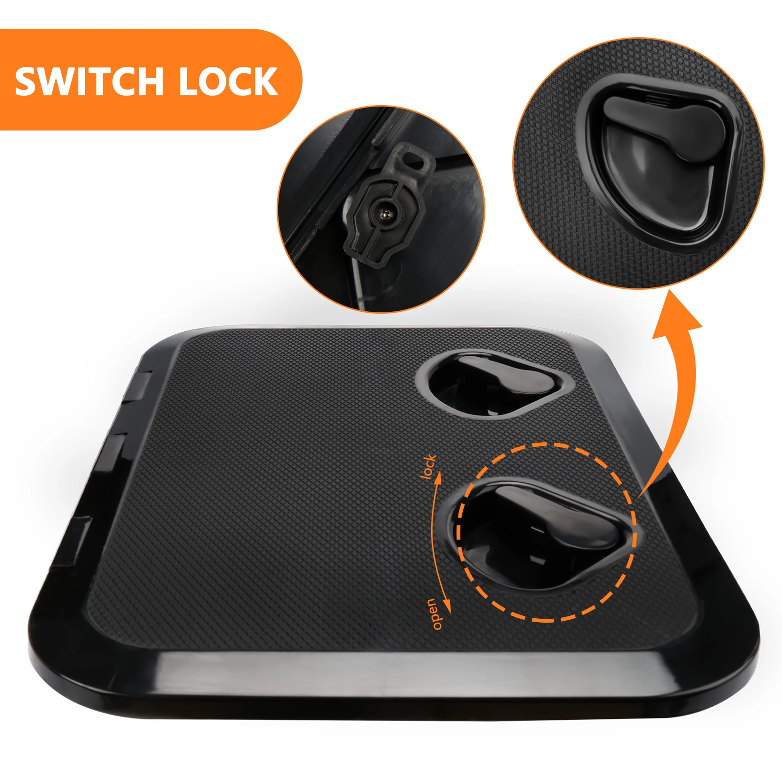 Cubierta Rectangular Marina ABS, cubierta de escotilla de 440x315mm, impermeable, Anti-UV, antideslizante, cubierta de plástico para RV, escotilla de paseo para barco - imagen 5