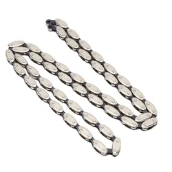 Cadena de bicicleta de una sola velocidad de 100 eslabones, cadena de piñón fijo de oliva de acero al manganeso con hebilla, cadena de ciclismo plateada, accesorios de ciclismo