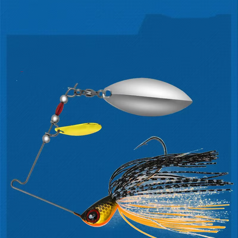 Señuelo de pesca Spinner, cebo ruidoso, 15g, 20g, Buzzbait, cebos compuestos giratorios de Metal, cuchara giratoria para flexiones de lubina - imagen 3