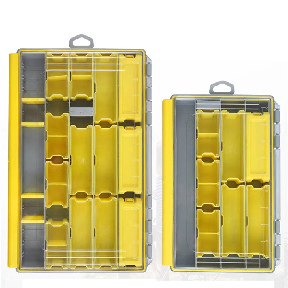 Caja de aparejos de pesca, bandejas de aparejos impermeables, cebo Artificial, caja de accesorios de Señuelos de Pesca, Terminal de almacenamiento de equipo de pesca - imagen 2