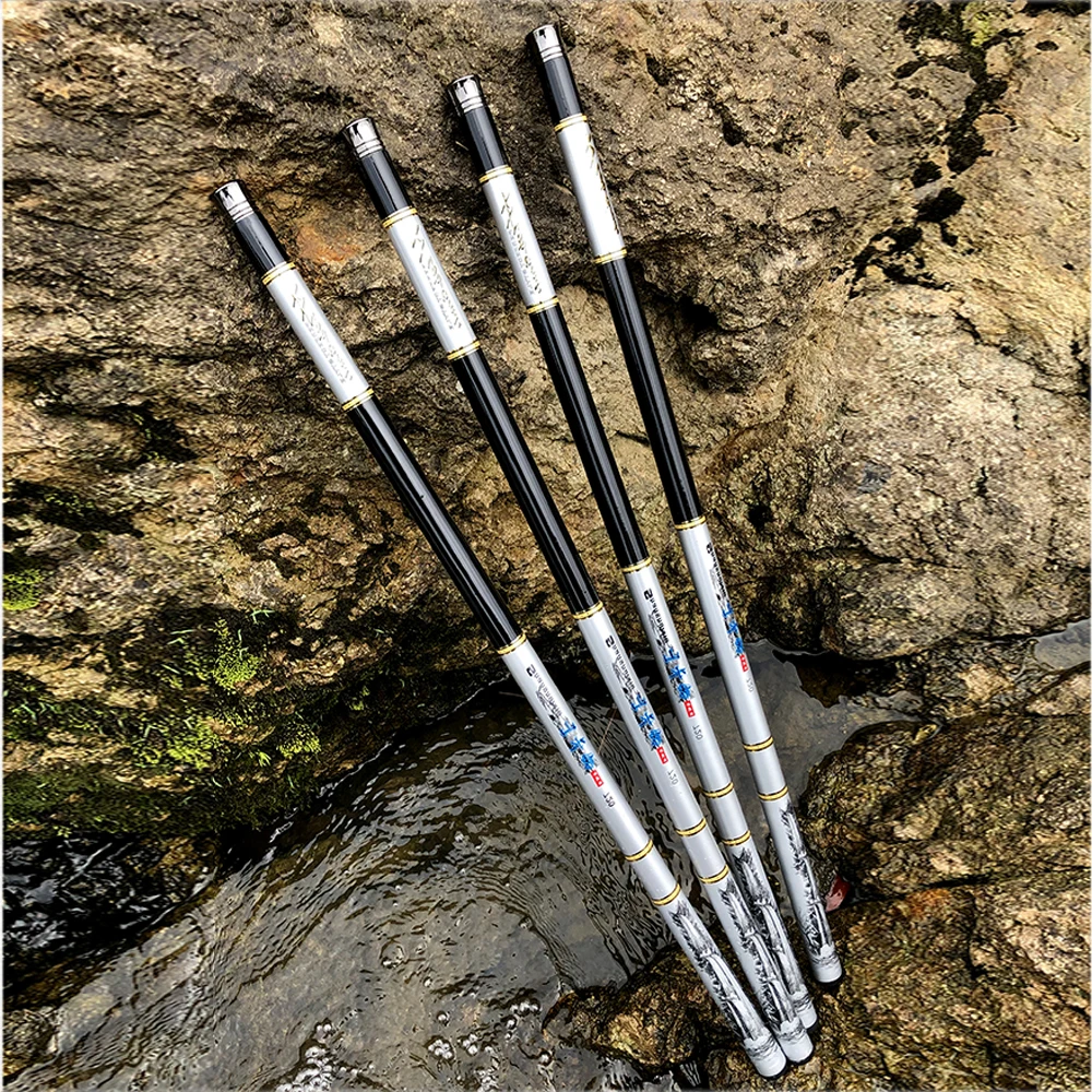 Caña de pescar telescópica de fibra de carbono, caña de pescar dura, todo para pesca, 3,6 m-7,2 m - imagen 4