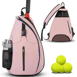 Mochila para raquetas de Pickleball con cierre de cremallera, bolsa de transporte para raqueta de tenis Reversible de gran capacidad, fuerte y duradera