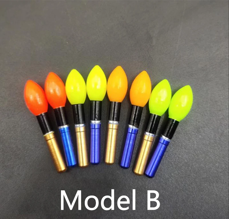 5 unids/lote palo de luz con 2 baterías CR322 recargables y 1 cargador Lightstick barras luminosas flotador luminoso pesca nocturna B442 - imagen 5