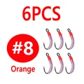 6 piezas talla 8 naranja