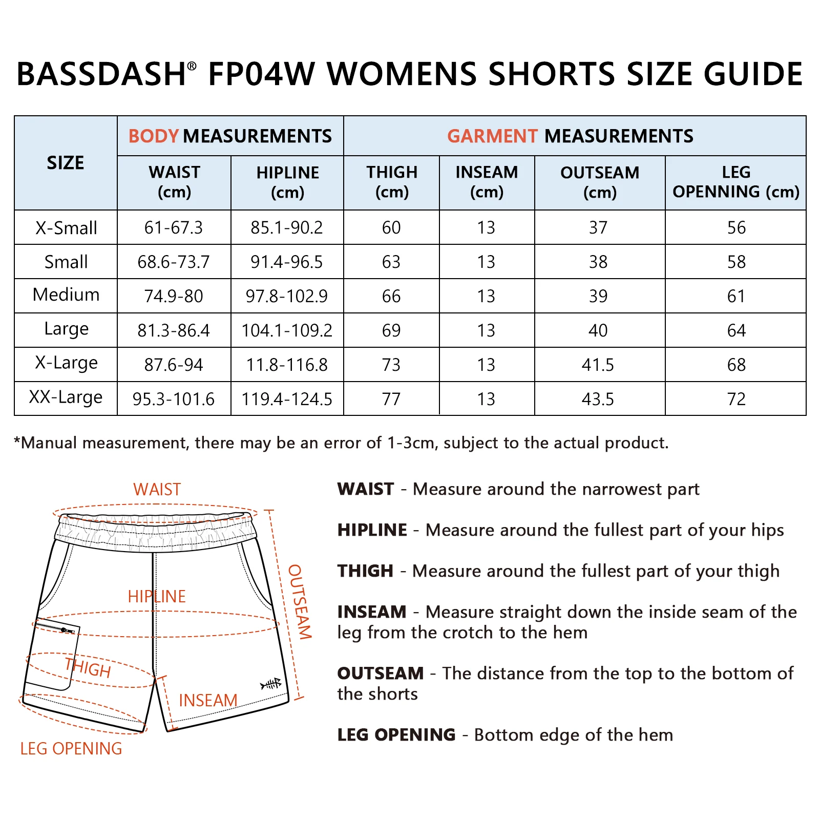 Bassdash-pantalones cortos Cargo de secado rápido para mujer, Shorts de 5 "con bolsillos con cremallera, resistentes al agua, UPF 50 +, FP04W - imagen 3