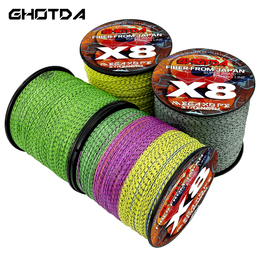 GHOTDA-línea de Pesca trenzada X12 X8 PE, 300M, superfuerte y suave, resistente al desgaste, multifilamento, para Pesca con mosca - imagen 4