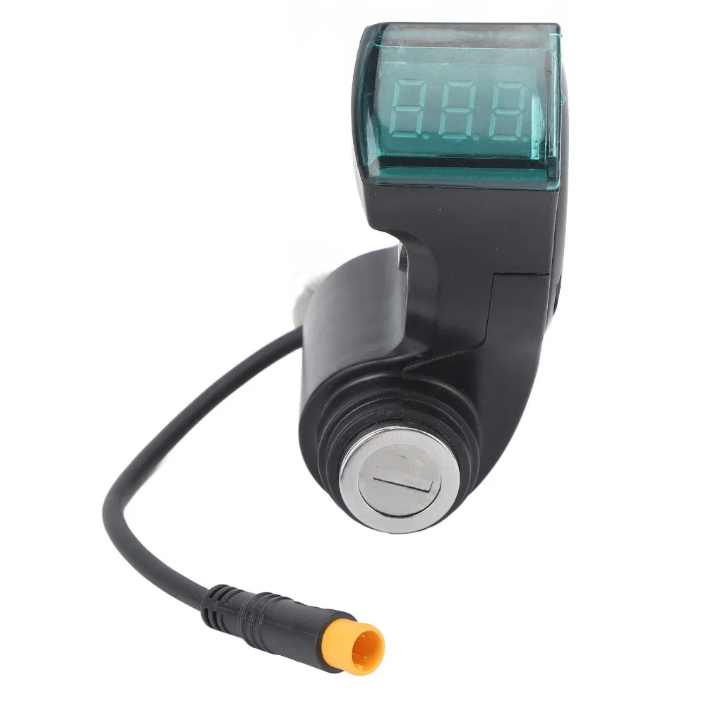 Cerradura de interruptor de patinete eléctrico ABS, cerradura de interruptor de manillar de patinete eléctrico impermeable de 3 pines, cerradura de interruptor de pantalla Digital - imagen 2