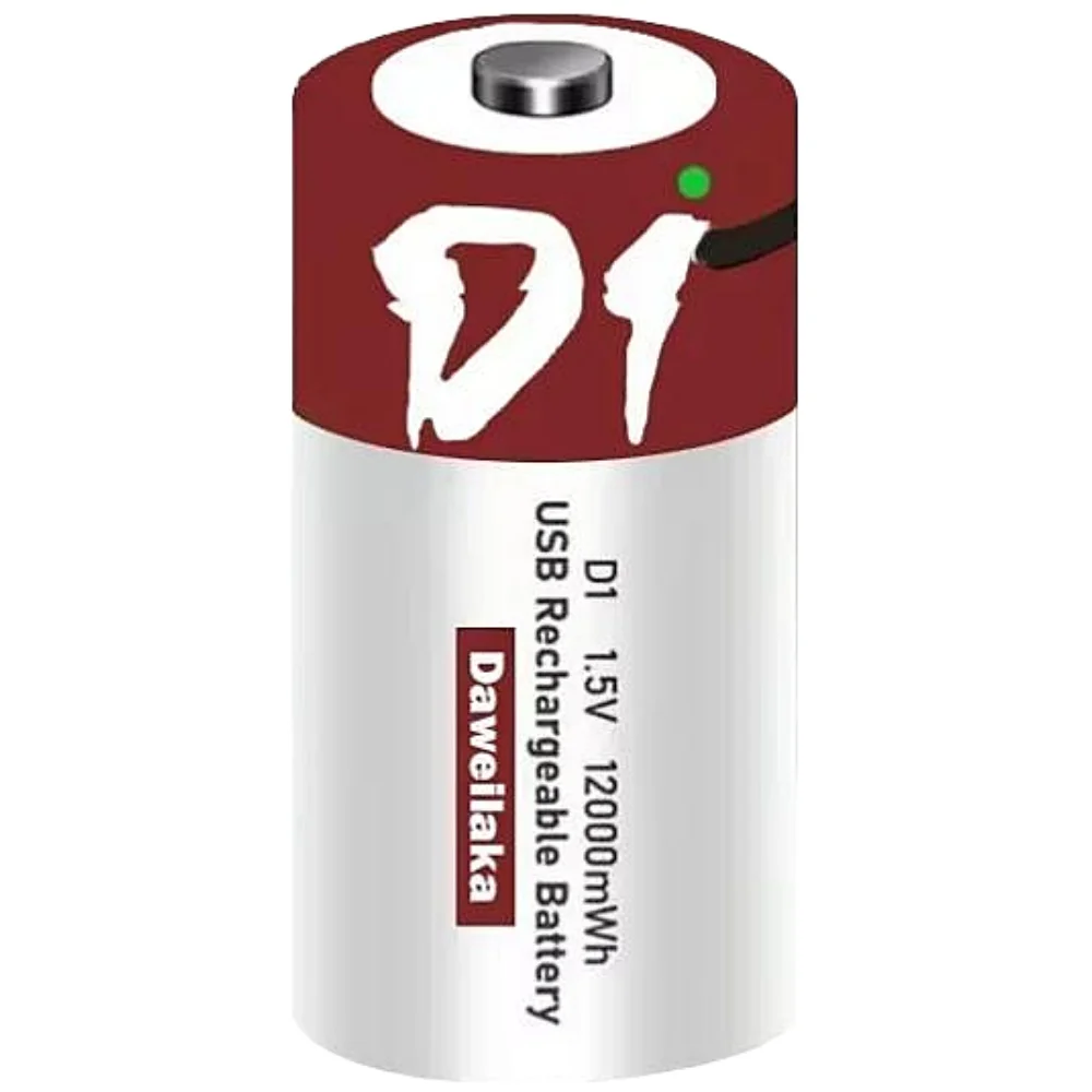 Pila recargable litio D 1,5V USB 12000mAh linterna pesca - imagen 2