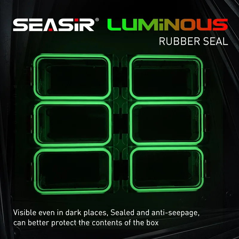SEASIR Caja Mágica de aparejos de pesca, Caja multifuncional con sello de goma luminoso, noctilucente, accesorios de pesca - imagen 4