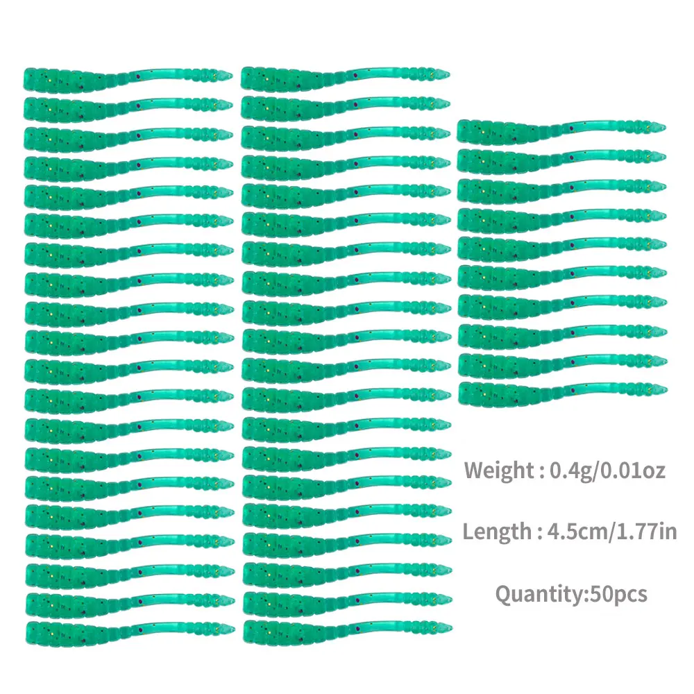Jig Wobblers cebo de silicona 50 Uds 4,5 cm señuelo suave Señuelos de Pesca camarón gusano langosta Señuelos de Pesca de plástico suave productos de pesca - imagen 5
