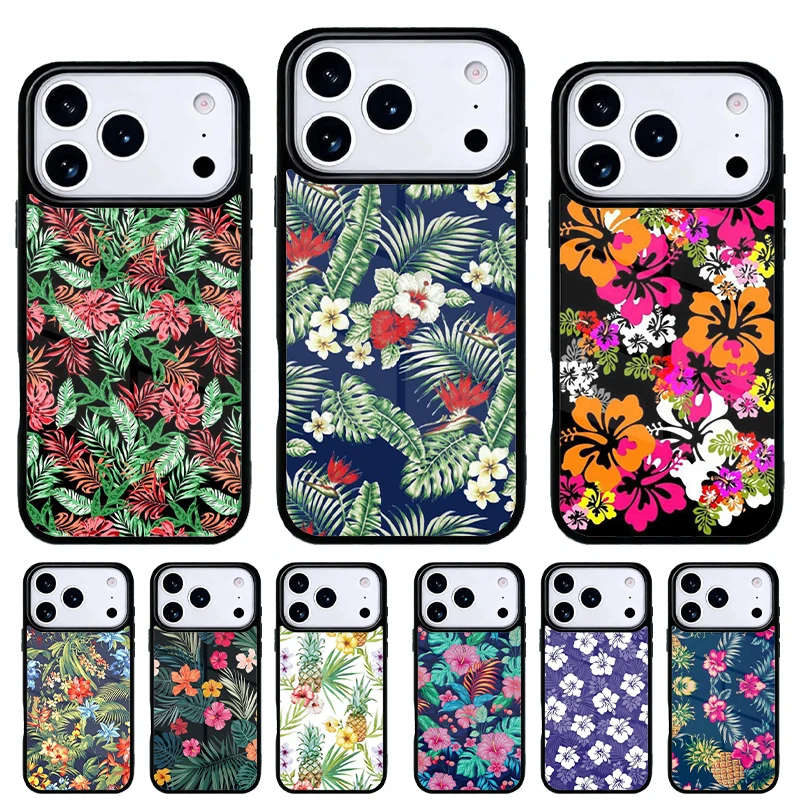 Funda iPhone con diseño tropical hibisco Aloha – Carcasa decorativa