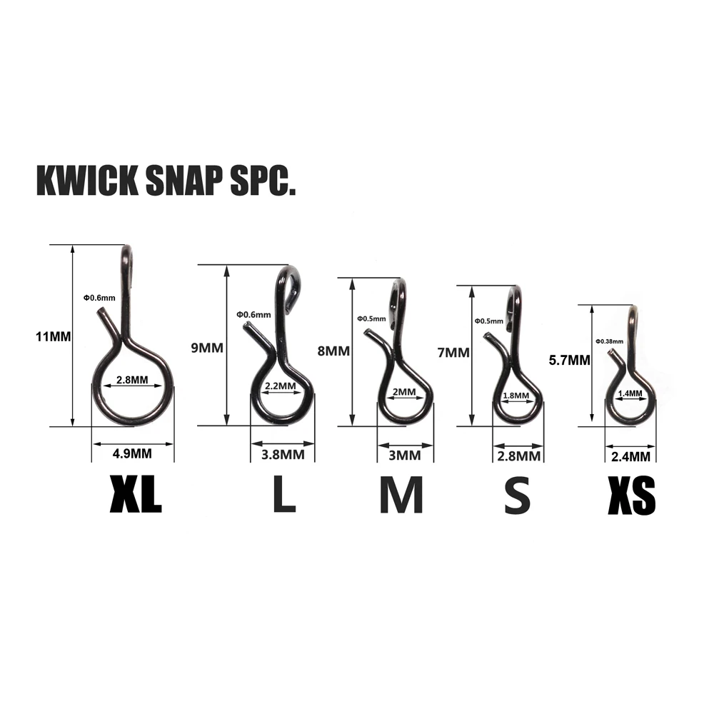 Snap rápido Wifreo – Clip enganche acero inoxidable negro para moscas - imagen 4