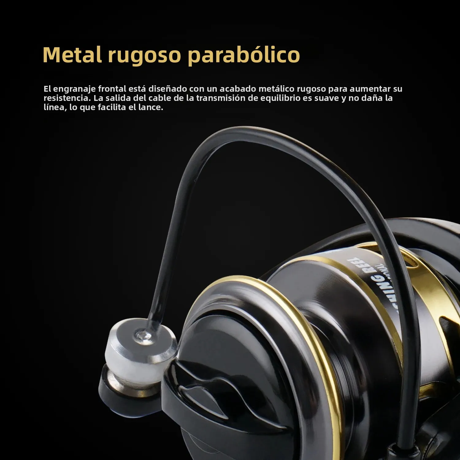 Carrete de Pesca Giratorio Ultraligero Huidiao de 135 g/4.76 oz, Tamaño Pequeño 500/800, Relación de Engranajes 5.2:1, Carrete Compacto para Pesca en Hielo en Invierno - imagen 3