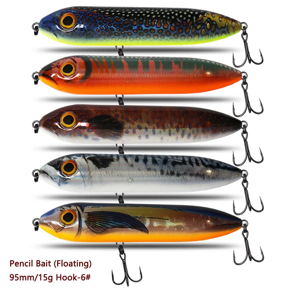 Pesca con lápiz flotante 7,5 cm 9,5 cm 12,5 cm cebo duro Artificial señuelo StickBait nueva llegada fábrica de señuelos de peces - imagen 4