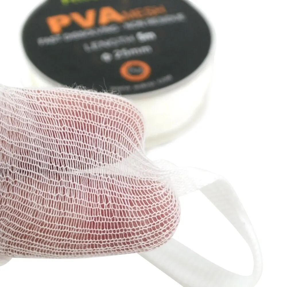 PVA de malla de 25mm x 5m con relleno para cebo de pesca y Pellet - imagen 3