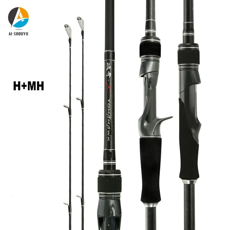 AI-SHOUYU caña spinning de viaje ligera carbono resistente MH/H