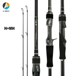 AI-SHOUYU caña spinning de viaje ligera carbono resistente MH/H