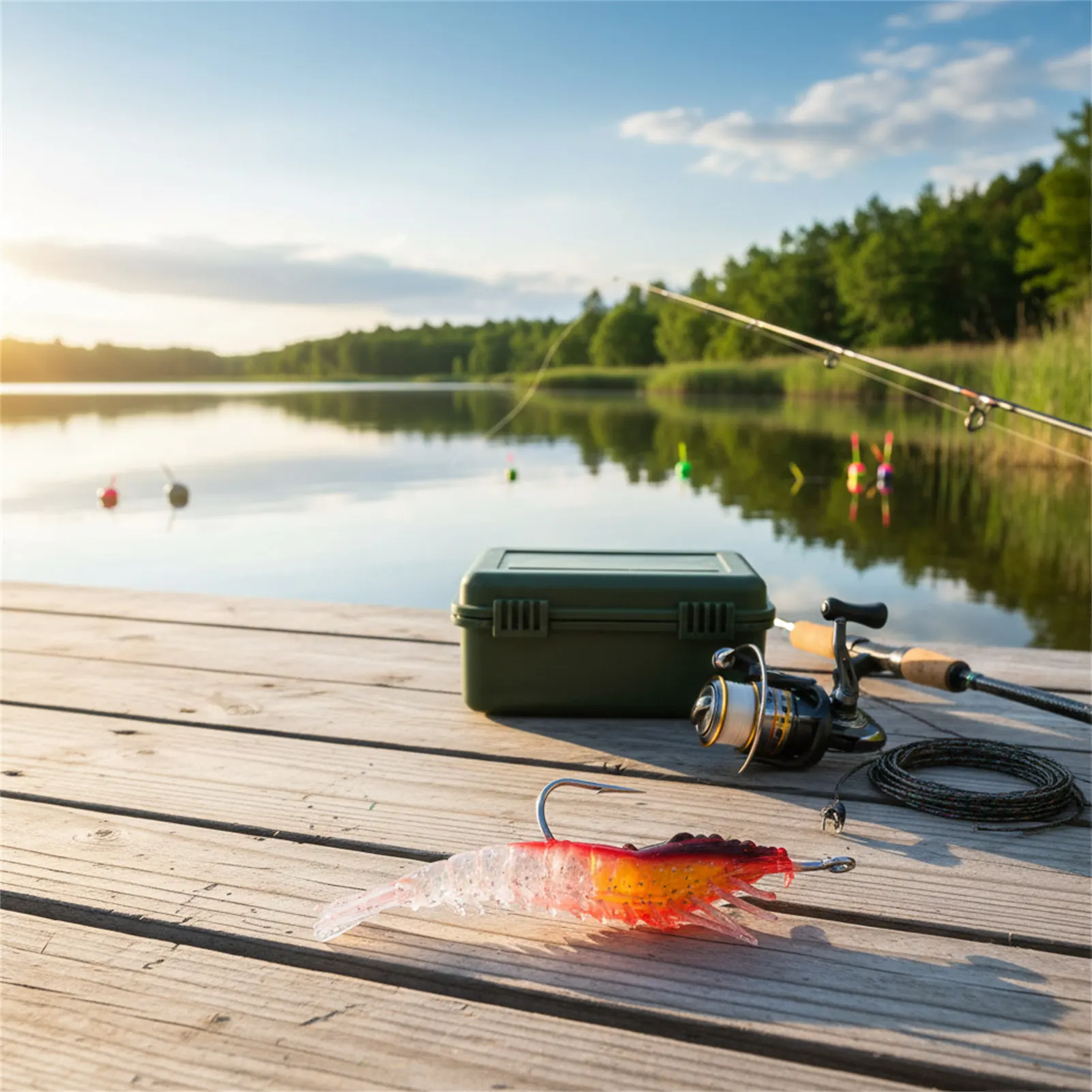 Señuelos de pesca luminosos de 6cm, cebo falso portátil de 3g de camarón simulado, pesca en hielo, cebo de camarón realista, aparejos de pesca al aire libre - imagen 3