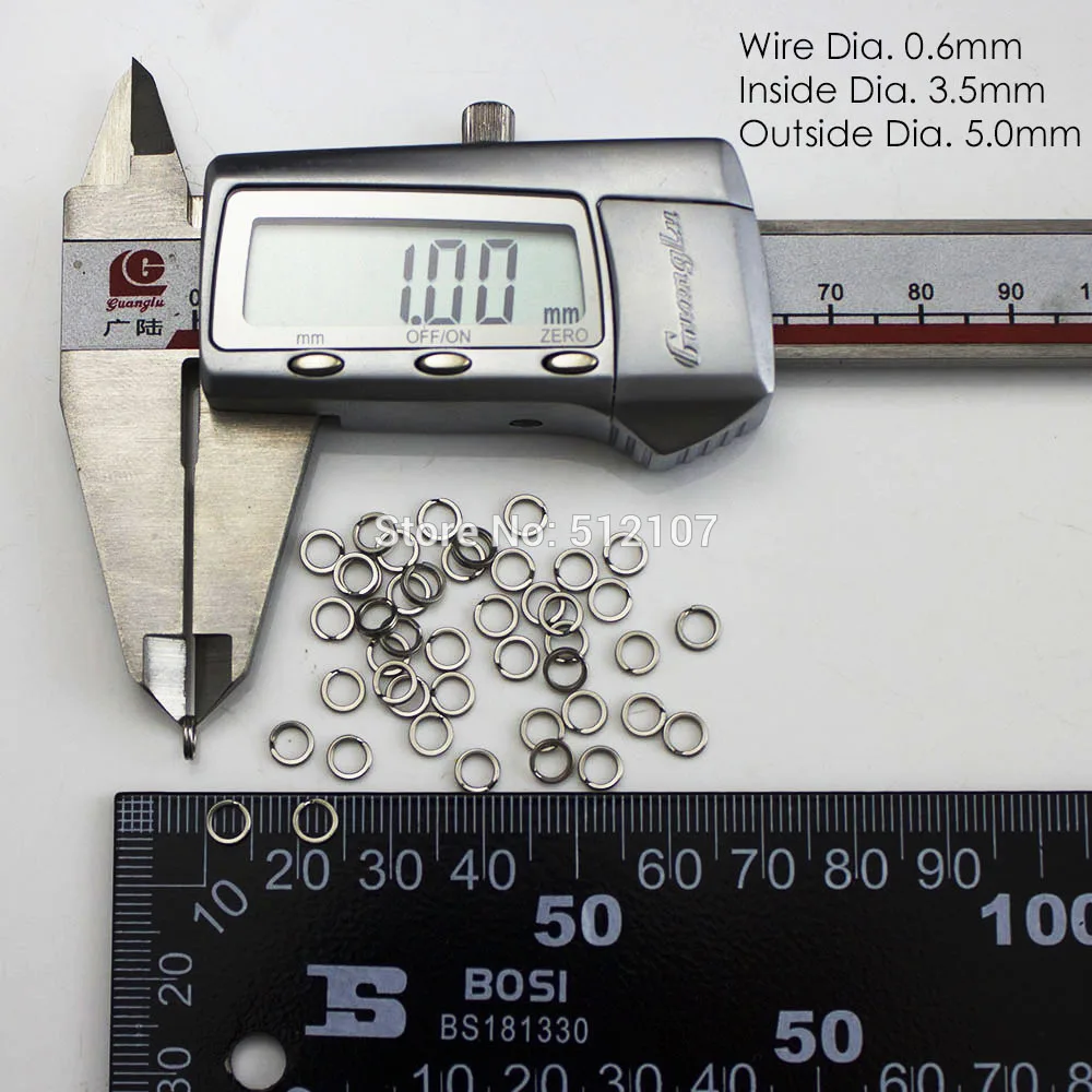 Countbass 200 Uds 3, 3,5, 4, 4,5, 5, 5, 5, 6, 7,7,5mm anillos divididos de acero inoxidable de alta resistencia Terminal aparejos accesorios de pesca