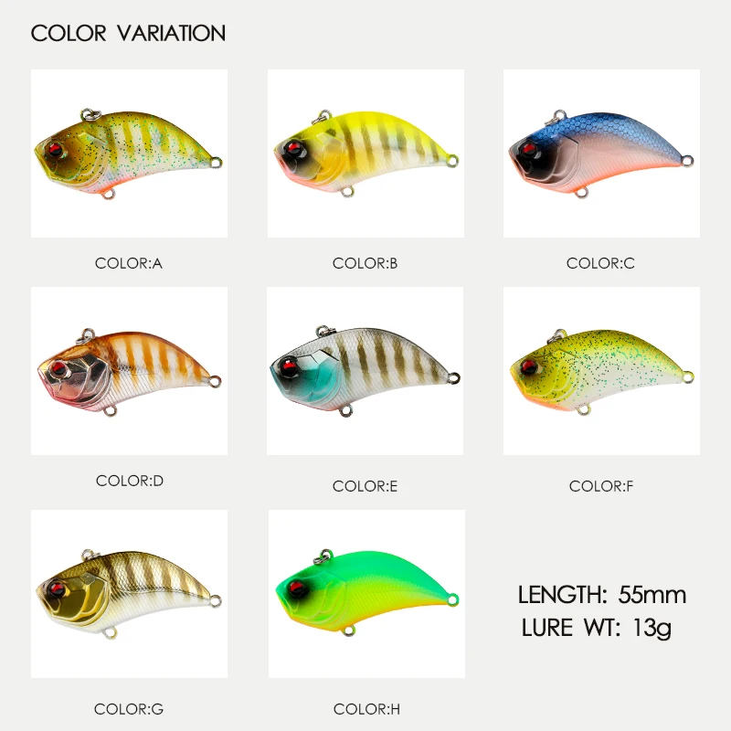 TSUYOKI Raid Level Vib para señuelos de invierno 54mm 14,6g hundimiento sin labios Crankbai Rattlin Japón señuelo Duo Realis Vib perca tipo de pez Bass - imagen 5