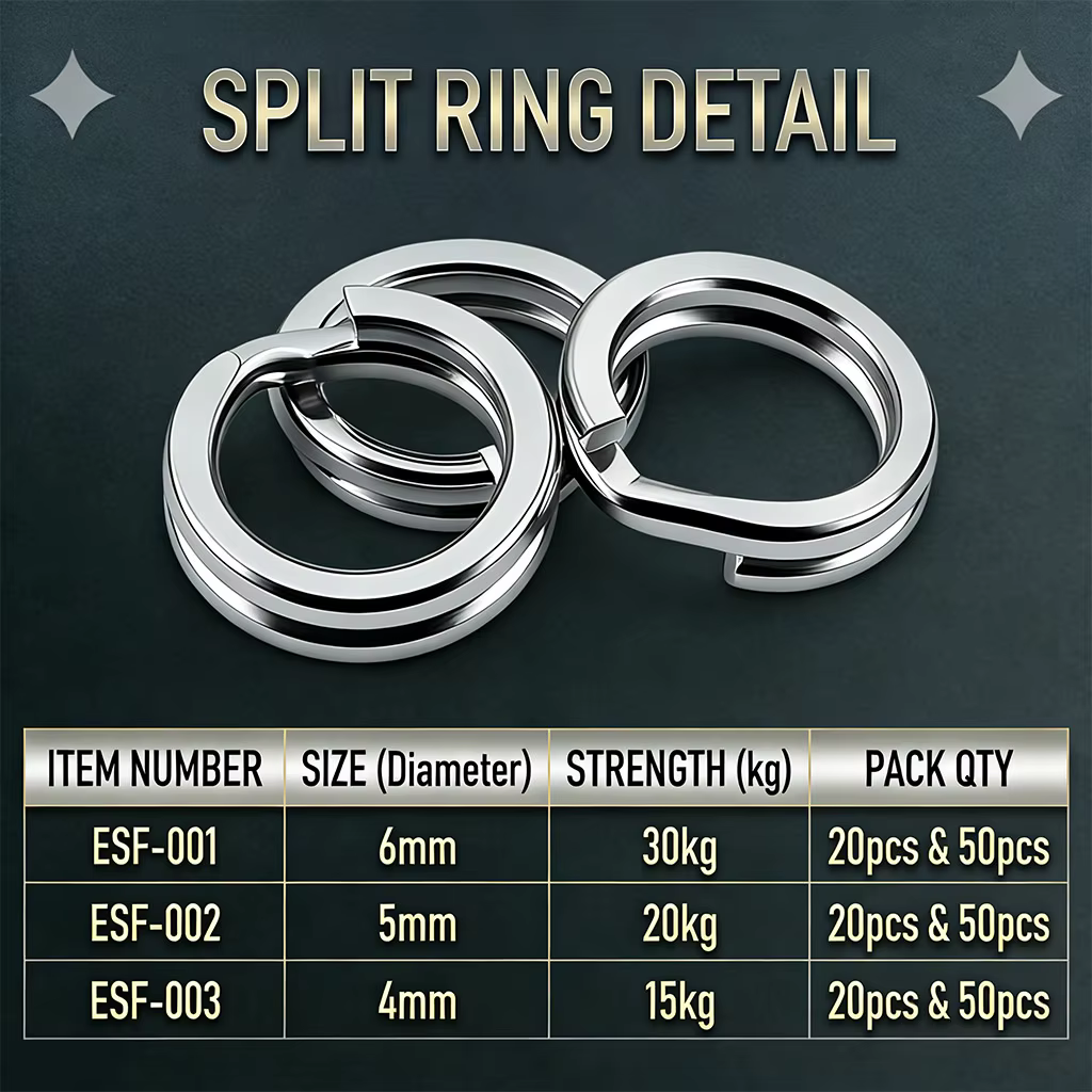 Giratorios de pesca Esfishing con anillo partido – Conectores