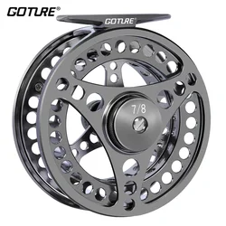Goture Carrete Mosca CNC Impermeable para Trucha y Carpa