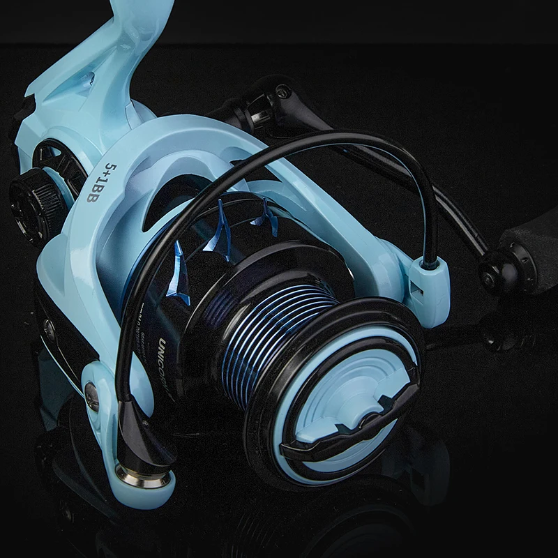 BILLINGS UNICORN Serie 2000-4000, relación de transmisión 5,2: 1, arrastre máximo de 17,6 libras, balancín y carrete de Metal, carrete de pesca giratorio, para agua dulce - imagen 3