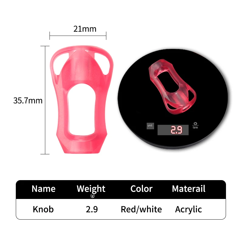 RUKE, 1 pieza, nuevo diseño, perilla acrílica, traje para carrete tipo D, 35 MM, súper ligero, 2,9 g, ajuste 7x4x2,5 MM, rodamiento, accesorio DIY - imagen 3